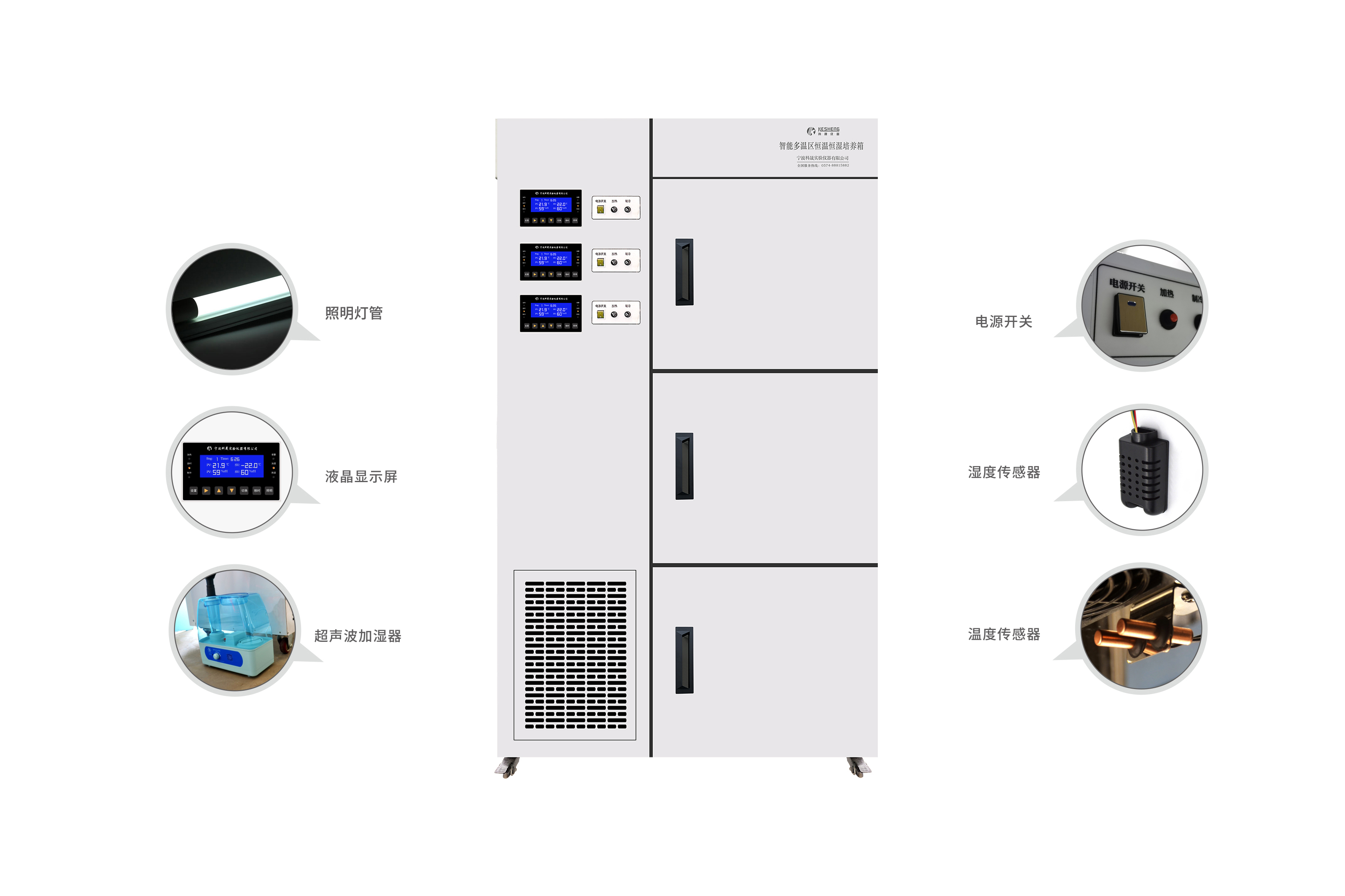 智能多溫區(qū)恒溫恒濕培養(yǎng)箱 HWS-620L-3